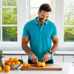 Home 5 남성 불임 검사를 위한 준비사항 - **Prompt:** A fit, healthy man in his early 30s, with a warm, gentle smile, stands in a brightly lit...