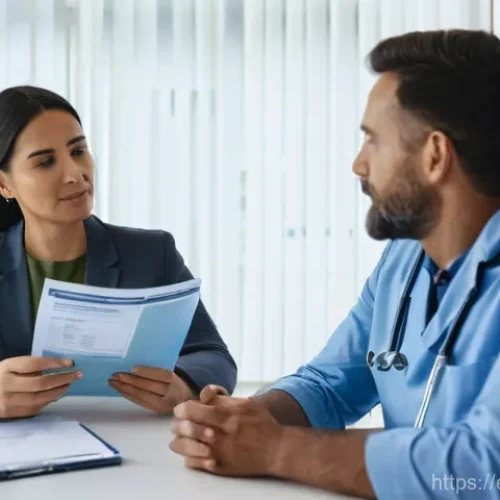 Home 1 남성 불임 검사의 과정과 비용 - **Initial Consultation and Emotional Support**
"A Hispanic couple in their mid-30s, dressed in t...