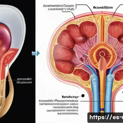 과민성 방광 치료를 위한 약물과 비용 - A detailed medical illustration of the human urinary bladder highlighting the effects of antimuscari...